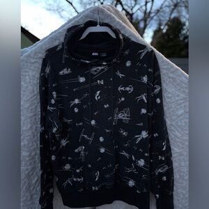Star Wars Black and White Space Battle Sweater